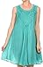 Sakkas Vilaya Short Sleeveless Embroidered Sequin Tank Top Caftan Dress/Cover Up