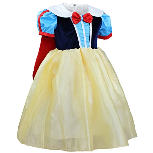 TIAOBU Girls Xmas Princess Cosplay Party Flowing Cape Costume Dress (2-3)