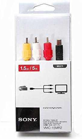 Sony VMC-15MR2 VMC15MR2 A/V Audio Video RCA Cable Cord for Handycam HDR-CX220, HDR-CX230, HDR-CX240,HDR-CX280, HDR-CX290, HDR-CX320, HDR-CX330, HDR-CX380, HDR-CX390, HDR-CX400, HDR-CX410, HDR-CX430, HDR-CX510, HDR-PJ220, HDR-PJ230, HDR-PJ320, HDR-PJ380, HDR-PJ390, HDR-PJ420, HDR-PJ430, HDR-PJ510, HDR-PJ540, HDR-PJ580, HDR-PJ650, HDR-PJ660, HDR-PJ780, HDR-PJ790 & HDR-PJ810 Camcorders