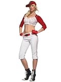 Sexy Baseball Uniform Costume Baseball Player Sports Athlete Theatre Costumes Red Socks