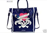 Ed Hardy - ED HARDY LOVE KILLS SLOWLY TA 4005 NAVY CARRY ON BAG