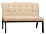 Review Linon 14010BLKIV-01-KD / Trento Slipper Love Seat Ivory