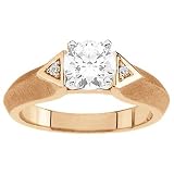 14K Rose Gold Diamond Engagement Ring Semimount - CENTER STONE NOT INCLUDED - 0.03 Ct.