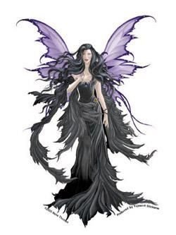 Nene Thomas - Storm Runes Fairy With A Witchy Dress and Purple Wings - Sticker / Decal