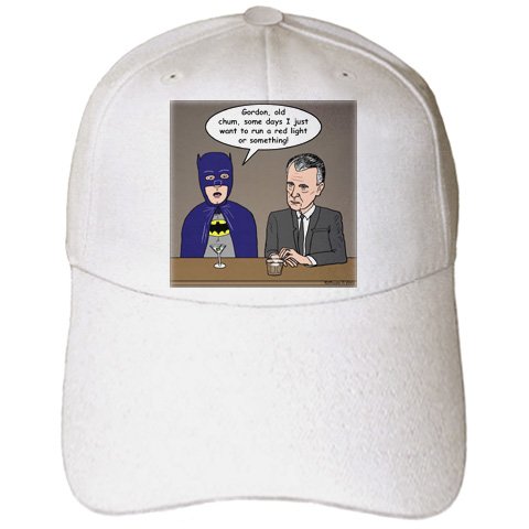  Rich Diesslins Funny General Cartoons - Super Hero Parody with Batman and Commissioner Gordon at the bar - Caps