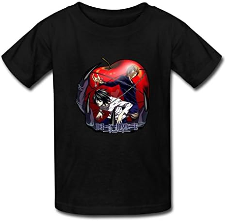 NuWaWa Men's Death Note L VS Yagami Light Apple Pattern Logo Gildan Tee Shirt