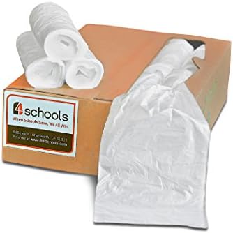 B4Schools 15 GALLON TRASH CAN LINERS/GARBAGE BAGS - High Density (HDPE), 1000 liners, 24"x33", 7.2 microns (.28 mil), Made in America