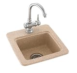 Swanstone BS-1515 Entertainment Sink Kitchen Sink, Black Galaxy