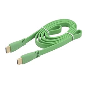 5 Feet Green HDMI V1.4 High Speed with Ethernet Flat Cable