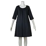 (ニッセン) nissen 【 マタニティ 授乳服 産前 産後 】 変わり編 ポンチ センタータック ワンピース 授乳機能付き 黒 マタニティLL