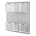 Azar Displays 252066 Six-Pocket Wall Mount Brochure Holder, 2-Piece Set