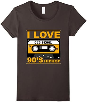 Women's [HOT] I Love Old Skool 90's Hip Hop Music T-Shirt Medium Asphalt
