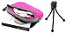 Neoprene Sleeve Case (Magenta) and Spider Tripod for Casio Exilim EX-Z750 7.2 Megapixel Digital Camera