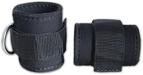 #1 Premuim Lucky Fitness®Sports Fitness Padded Ankle Strap | Ankle Strap for Cable Machines with Durable Cuffs for Butt and Leg Weights Exercises (Pack of 2) (Black)
