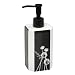 Exposed Floral Ceramic Lotion Bottle, Black/White