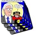 Rich Diesslins Funny General - Editorial Cartoons - George Soros and Triumph the Insult Comic Dog - Coasters
