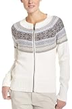 IZOD Women's Long Sleeve Zip Mock Fairisle Cardigan