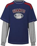 New York Giants Youth Faux Layered Long Sleeve Crew Shirt