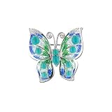 Turquoise Butterfly Pin in Sterling Silver
