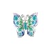 Turquoise Butterfly Pin in Sterling Silver