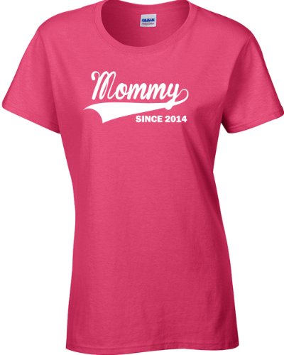 Jacted Up Tees Mommy Since 2014 JUNIOR FIT Ladies T-Shirt SHIPS FROM OHIO USA