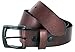 Burgundy Full Grain Genuine Work Jean Casual Leather Belt With Black Solid