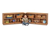 Jonti-Craft 0326JC340 Sproutz Toddler Fold-n-Lock Storage Unit, Black Banding
