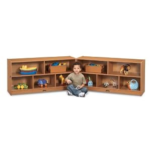 Jonti-Craft 0326JC340 Sproutz Toddler Fold-n-Lock Storage Unit, Black Banding