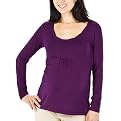Liz Lange&reg; Long Sleeve Twisted Scoop Neck Tee - Purple