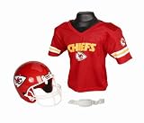 Kansas City Chiefs NFL Football Helmet & Jersey Top Set