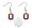 Ohio State Buckeyes Glitter Sparkle Dangle Logo Earring Set Charm Gift Image #2