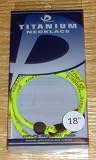 Phiten Titanium Necklace 18' Neon Yellow