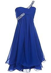 A-line Short One Shoulder Chiffon Prom Dress 