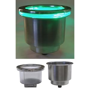 LED Cup Holder - Battery Operated - Green (Set of 10) by