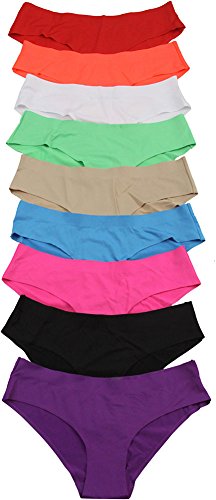 ToBeInStyle Women's Pack of 6 Laser Cut Brief Panties