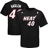 NBA adidas Udonis Haslem Miami Heat #40 Scrimmage Gear Player T-Shirt - Black (Small)