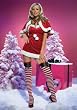 Christmas Santa Clause Helper Sexy Holiday Party Costume