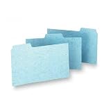 (Price/BX)Pressboard Index Card Guides, Blank, 1/3 Cut, 4x6, Blue