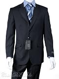 NEW NWT ITALIAN Navy Stripe Men's Wool Suit - Light Weight - Breathable for summer - Get FREE Silk Tie
