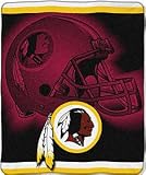 Washington Redskins 50x60 Tonal Helmet Style Royal Plush Raschel Throw Blanket