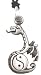 Yin Yang Winged Dragon Pewter Pendant Necklace