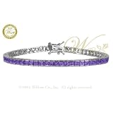 WILLOW XPRESS: PRINCESS CUT TANZANITE CZ TENNIS BRACELET