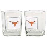 NCAA Schools 2oz Glass Shot Glass With Logo 2-Pack - Texas Longhorns