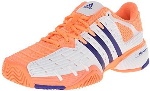 adidas Performance Women's Barricade V Classic W Tennis Shoe, Flash Orange/Night Flash/White, 8 M US by adidas Footwear