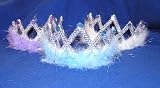 Silver/Lavender Child Princess Feather Tiara