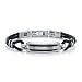 Distinctive Style: Stainless Steel ID-style and Rubber Cord Bracelet for Men