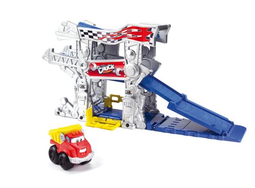Imagen principal de Hasbro Chuck and Friends Chuck mini escenarios Gas Up Garage - Escenario con rampas para coches de juguete