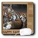 Beverly Turner Fathers Day Design and Photography - Tiger with Cubs, Happy Fathers Day - Mouse Pads