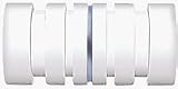 C.R. LAURENCE SDK106W CRL White Contemporary Style Back-to-Back Shower Door Knobs