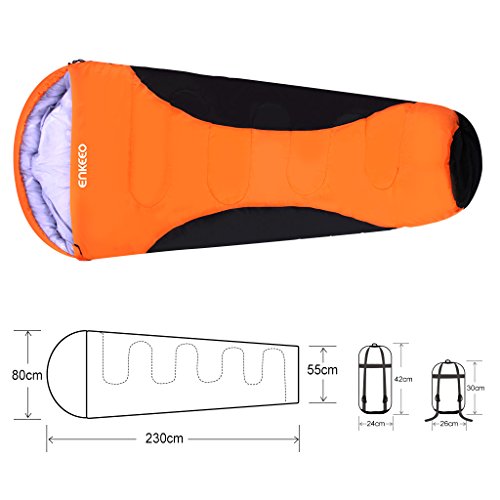 Enkeeo Mummy Camping Sleeping Bag 91x34 Inch 2030 Degree Ultralight Sleeping Bag with